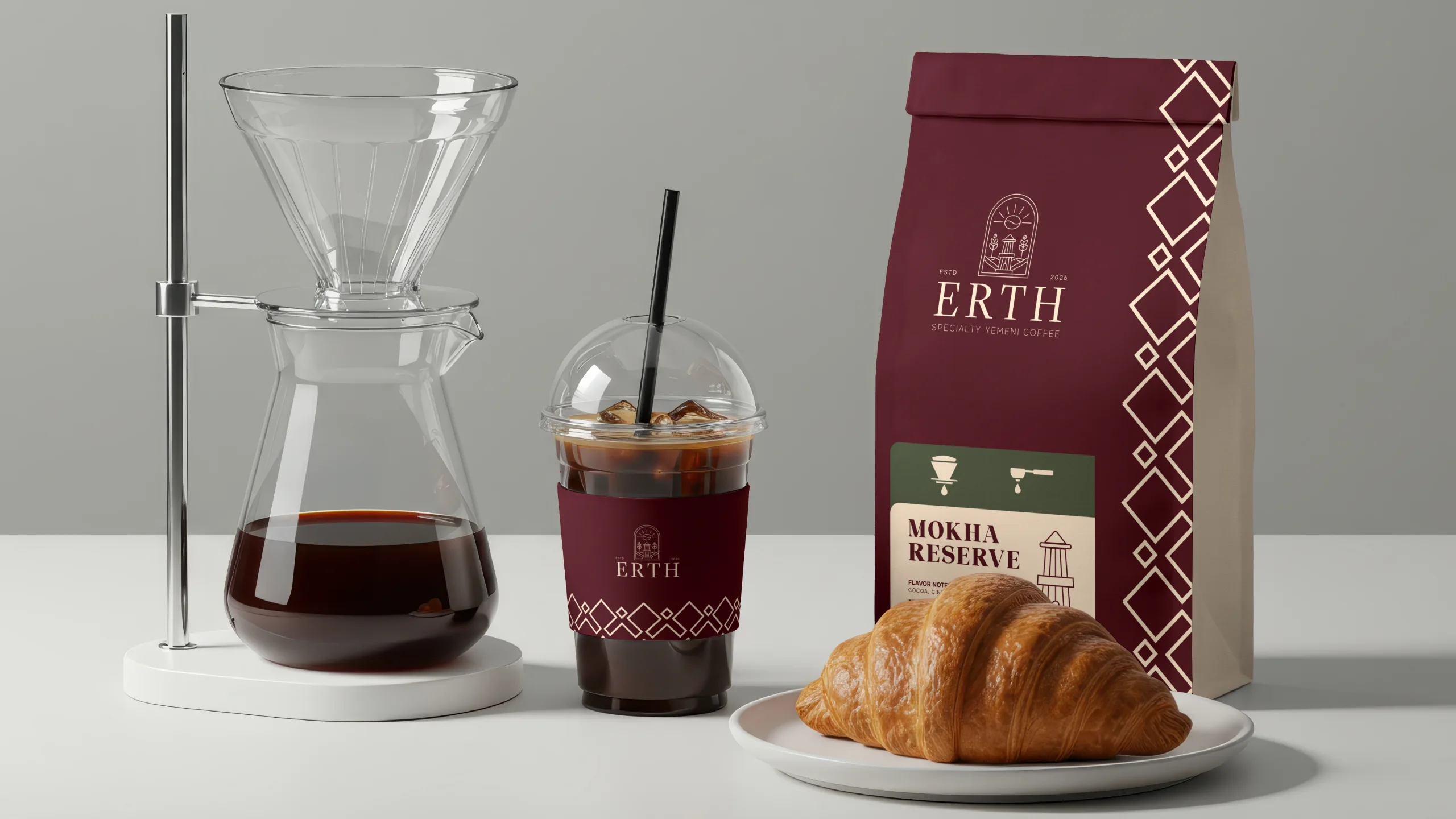ERTH specialty coffee packaging and brand experience
